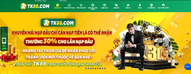 TK88 là thương hiệu cá cược online lừng danh tại Việt Nam